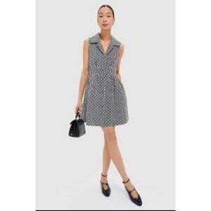 Tuckernuck Pomander Place Black Eyelet Sleeveless Noelle Mini Shirt Dress Sz S